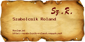 Szabolcsik Roland névjegykártya