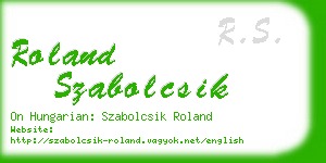 roland szabolcsik business card